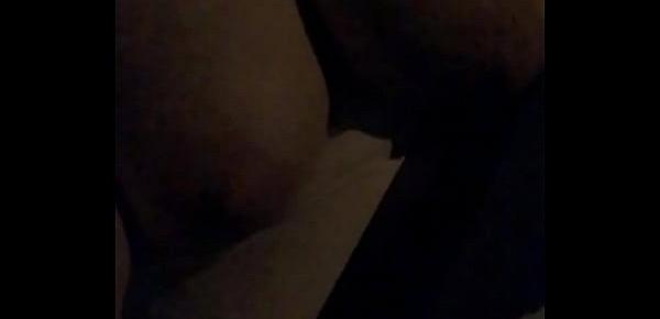  Bbw riding around again at night with my tits out